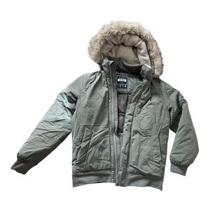 ABERCROMBIE & FITCH ULTRA BOMBER JACKET COAT OLIVE GREEN MENS SIZE Medium